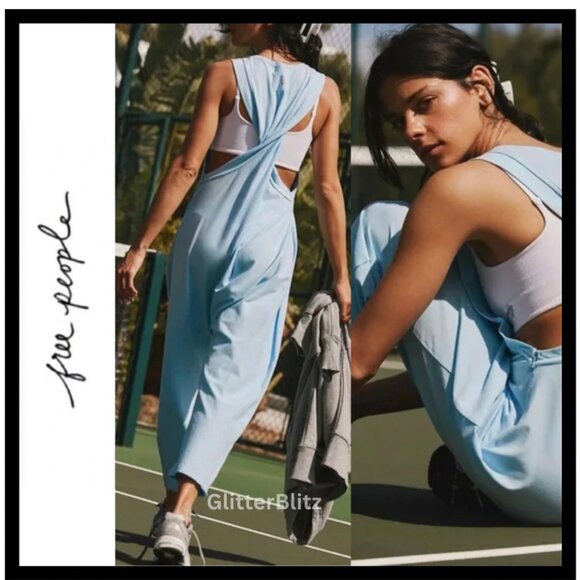 Free People Hot Shot Onesie Twisted in Refresh Blue - Factory Sealed - Picture 1 of 9